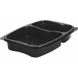 Boite bistro 2 compartiments PP noire 90 cl - par 20