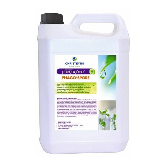 Détergent désinfectant virucide phago spore - par 5 L Détergent désinfectant virucide phago spore - par 5 L