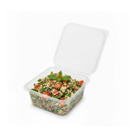 Barquette plastique avec couvercle Optipack 500 ml - par 600 Barquette plastique avec couvercle Optipack 500 ml - par 600