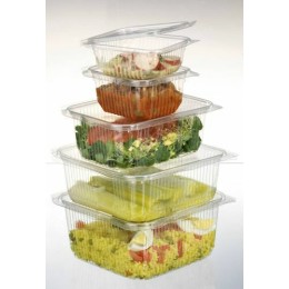 Barquette plastique avec couvercle Optipack 500 ml - par 600