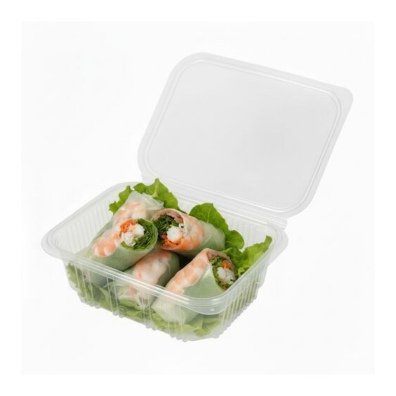 Barquette plastique avec couvercle Optipack 1000 ml - par 400 Barquette plastique avec couvercle Optipack 1000 ml - par 400