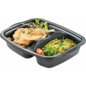 Boite plats cuisinés PP 2 compartiments 55 + 35 cl - par 200