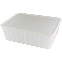 Boite Carty blanche avec couvercle 3000 ml - par 90