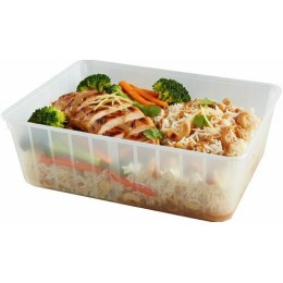 Boite Carty blanche avec couvercle 3000 ml - par 90