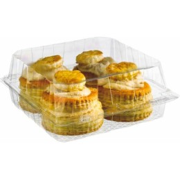 Boite Cristal Patipack 4 bouchées PET - par 320