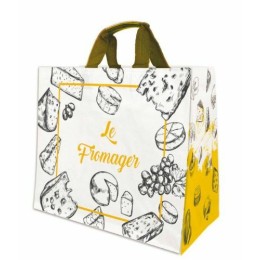 Sac réutilisable PP tissé "Le Fromager" - 36 x 27 + 24 cm - par 25