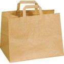 Sac cabas kraft brun format traiteur 32 x 24 + 21,5 cm - par 250