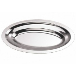 Plat ovale inox 46 x 31 x 2,3 cm