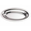Plat ovale inox 46 x 31 x 2,3 cm