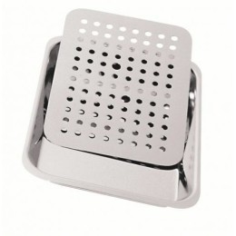Plat boucher inox 32,5 x 23,5 cm
