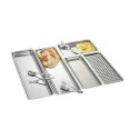 Plat angles arrondis inox 82 x 26 x 2 cm