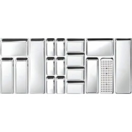 Plat angles arrondis inox 82 x 26 x 2 cm