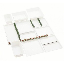 Plat plexi GN 1/2 blanc H. 1,7 cm 32,5 x 26,5 cm