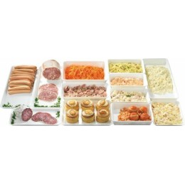 Ravier plexi GN 1/4 blanc H. 5 cm 26,5 x 16,2 cm