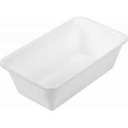 Bac plexi GN 1/4 blanc H.8 cm 26,5 x 16,2 cm
