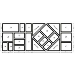 Plat plexi GN 2/5 noir H. 1,7 cm 53 x 20 cm