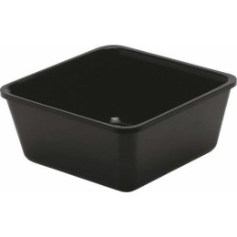 Saladier de présentation carré plexiglass noir 1,5 L 18 x 18 x 8 cm