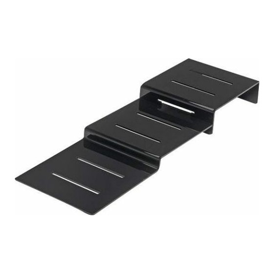 Escalier 3 marches étroit plexi noir 250x800x80 mm