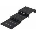 Escalier 3 marches étroit plexi noir 25 x 80 x 8 cm