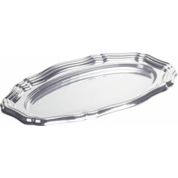 Plateau argenté régence PET 46 x 30 cm - par 50