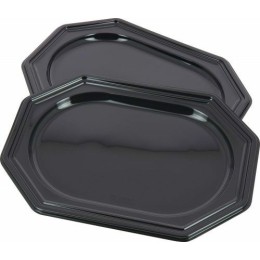 Plateau octogonal rPET noir 55 x 38 cm - par 10