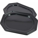 Plateau octogonal rPET noir 55 x 38 cm - par 10