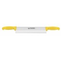 Couteau à fromage 2 mains jaune 33 cm
