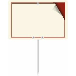 Étiquette carte de visite avec pique 10 x 6,7 cm - par 10
