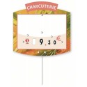 Étiquette "Marché champêtre charcuterie" sans texte 10 x 10,5 cm - par 10