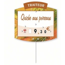 Étiquette marché champêtre traiteur à texte