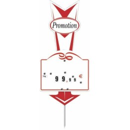 Flèche promotion à pique inox 22,5 x 10,7 cm - par 10