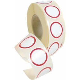 Pastille prix blanc cercle rouge ø3cm/1000
