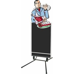 Enseigne de trottoir chef boucher 153 x 60 cm