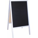 Chevalet aluminium brossé ardoise noire 115 x 65 cm