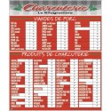 Tableau tarif charcuterie 40 x 50 cm