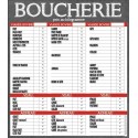 Tableau tarif boucherie maestro VBVA 70 x 80 cm