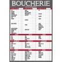 Tableau tarif boucherie maestro VBVAP 70 x 100 cm