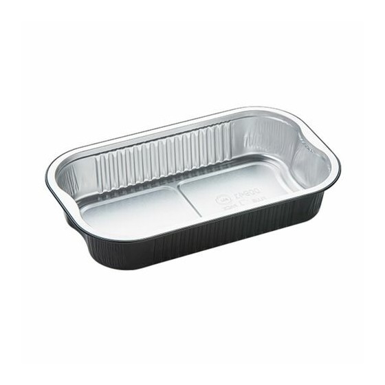 Barquette aluminium noir lisse 96,4 cl - par 160 Barquette aluminium noir lisse 96,4 cl - par 160