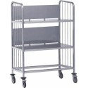 Chariot portes assiettes réhausse double niveaux 400 assiettes