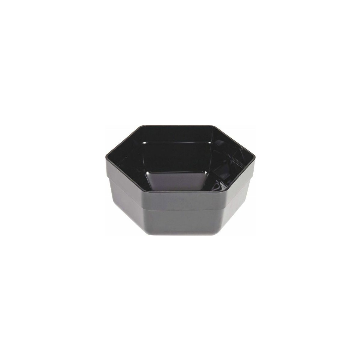 Saladier Arcopal Octime Hexagonal – Blanc Traits Noirs – Vintage France