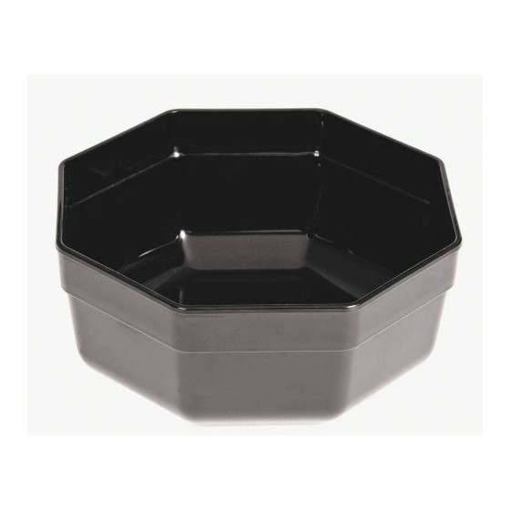 Saladier octogonal ABS noir 1,8 L