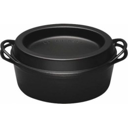 Cocotte fonte doufeu ovale noire 32cm