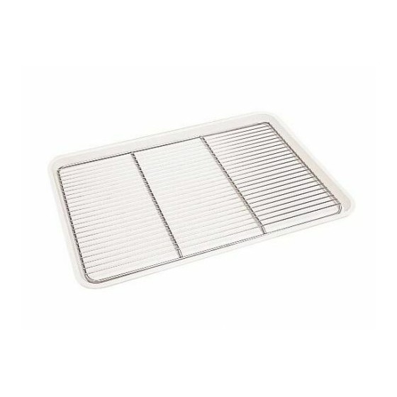 GRILLE INOX 80 x 60 cm AVEC 2 COTES SUR 60 cm - Plaques, grilles et filets/ Grilles et filets - Distrinox