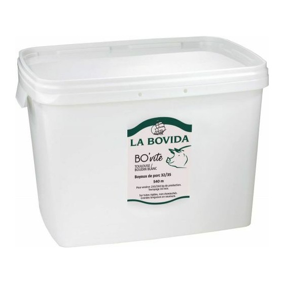 Boyau de porc sur tube Bo'vite 32/35 mm 6 x 90 m Boyau de porc sur tube Bo'vite 32/35 mm 6 x 90 m