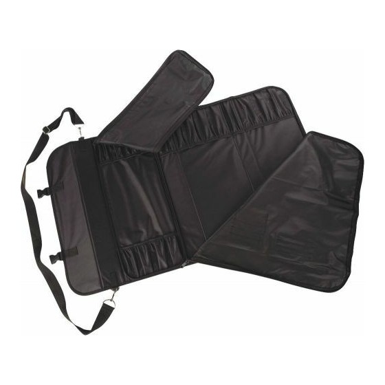 Trousse à couteaux rigide pliable avec 10 emplacements polyester