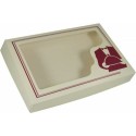 Boîte traiteur carton à fenêtre 42 x 28 x 6 cm - par 25