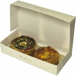 Boîte traiteur carton 3 coquilles 39 x 13 x 5 cm - par 50