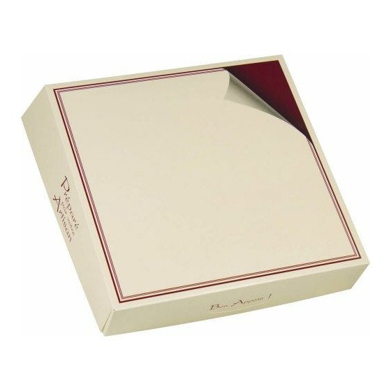 FaisTonGateau Lot De 50 Boîtes à Gâteau Carrées 20 X 20 X 5 Cm Blanc