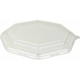 Couvercle RPET pour assiette octogonale bio 83cl/ 100
