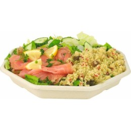 Assiette octogonale bio 83cl 280x230x30mm